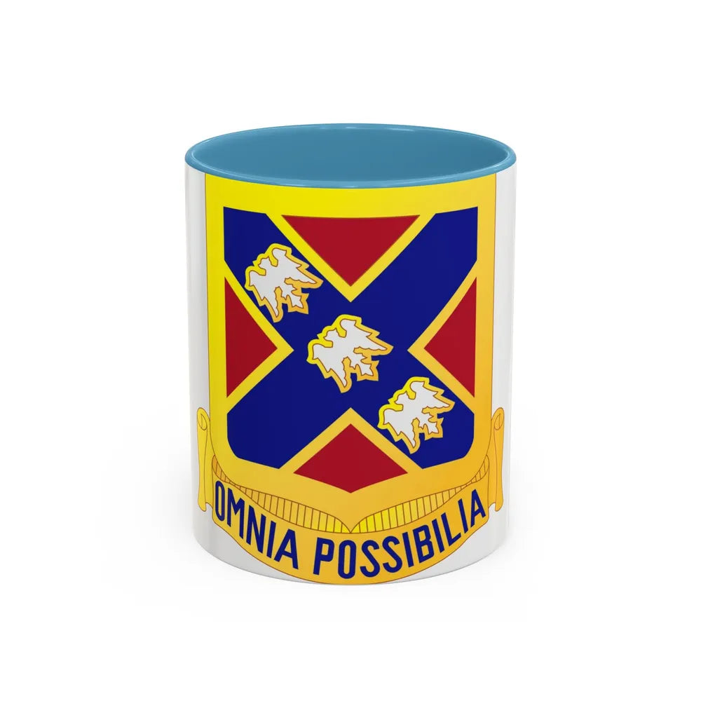 135th Artillery Regiment (U.S. Army) Accent Coffee Mug-11oz-Light Blue-Go Mug Yourself