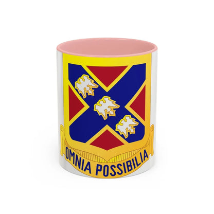 135th Artillery Regiment (U.S. Army) Accent Coffee Mug-11oz-Pink-Go Mug Yourself