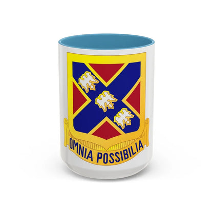 135th Artillery Regiment (U.S. Army) Accent Coffee Mug-15oz-Light Blue-Go Mug Yourself