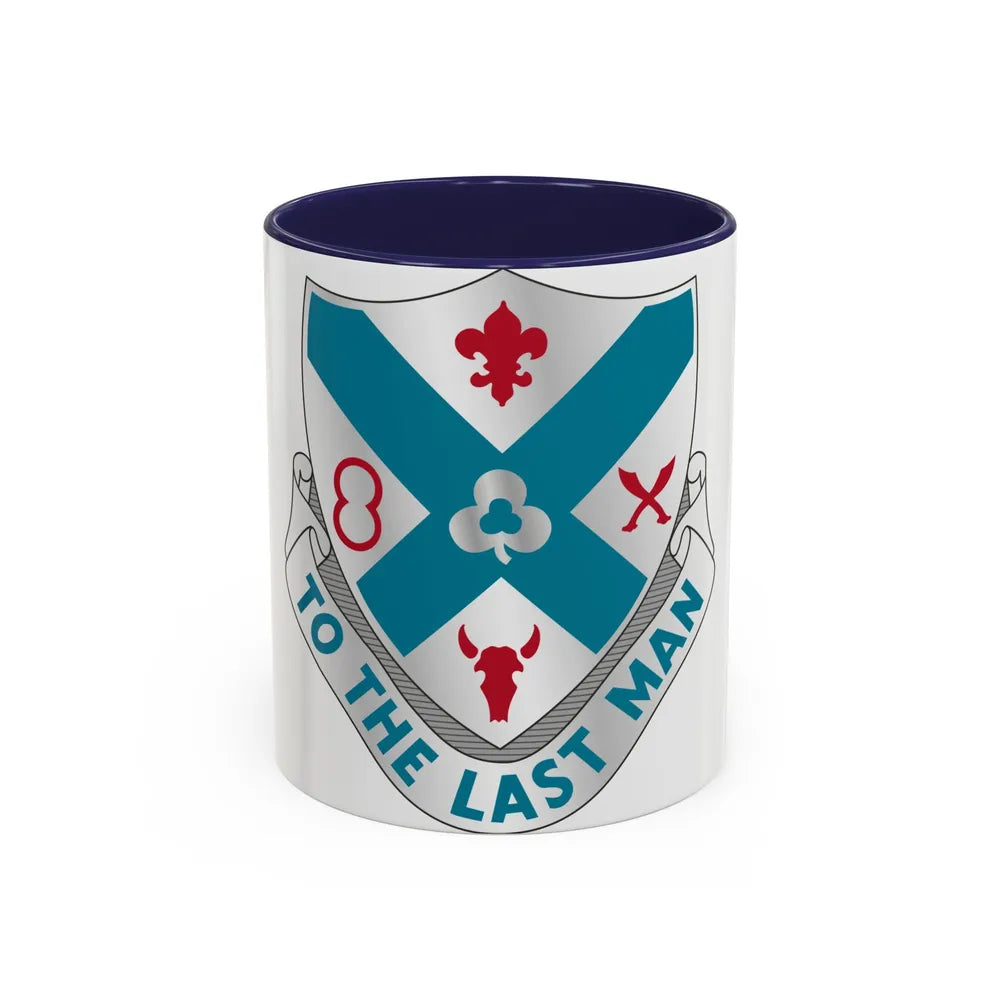 135th Infantry Regiment (U.S. Army) Accent Coffee Mug-11oz-Navy-Go Mug Yourself