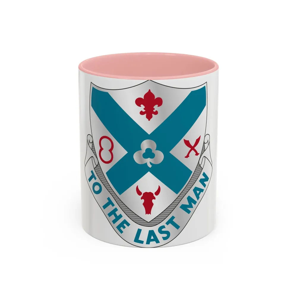 135th Infantry Regiment (U.S. Army) Accent Coffee Mug-11oz-Pink-Go Mug Yourself