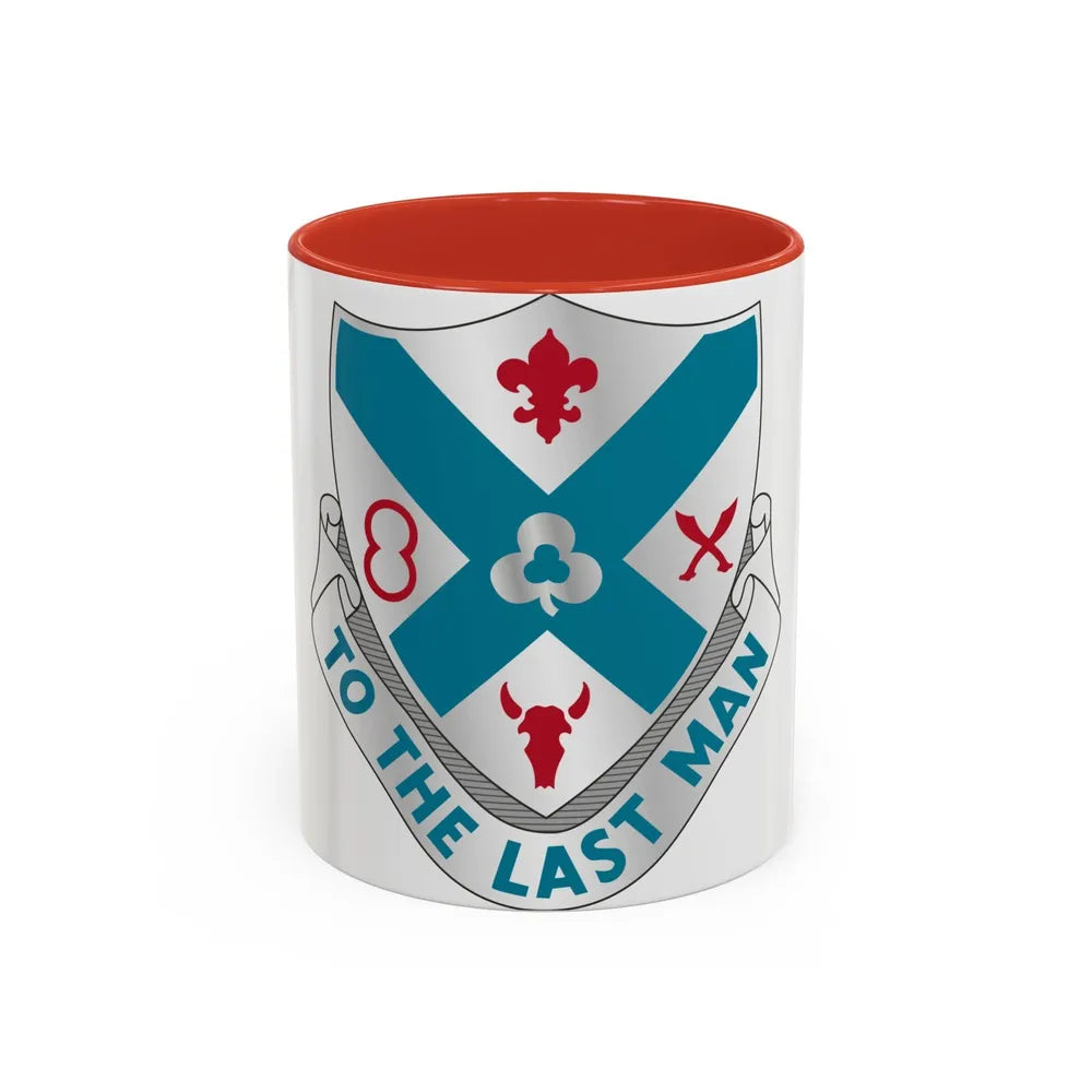 135th Infantry Regiment (U.S. Army) Accent Coffee Mug-11oz-Red-Go Mug Yourself