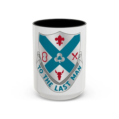 135th Infantry Regiment (U.S. Army) Accent Coffee Mug-15oz-Black-Go Mug Yourself