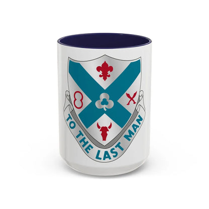 135th Infantry Regiment (U.S. Army) Accent Coffee Mug-15oz-Navy-Go Mug Yourself