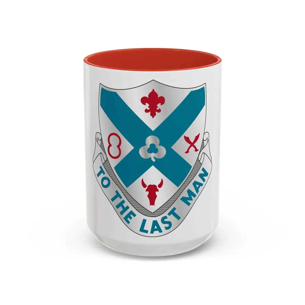 135th Infantry Regiment (U.S. Army) Accent Coffee Mug-15oz-Red-Go Mug Yourself