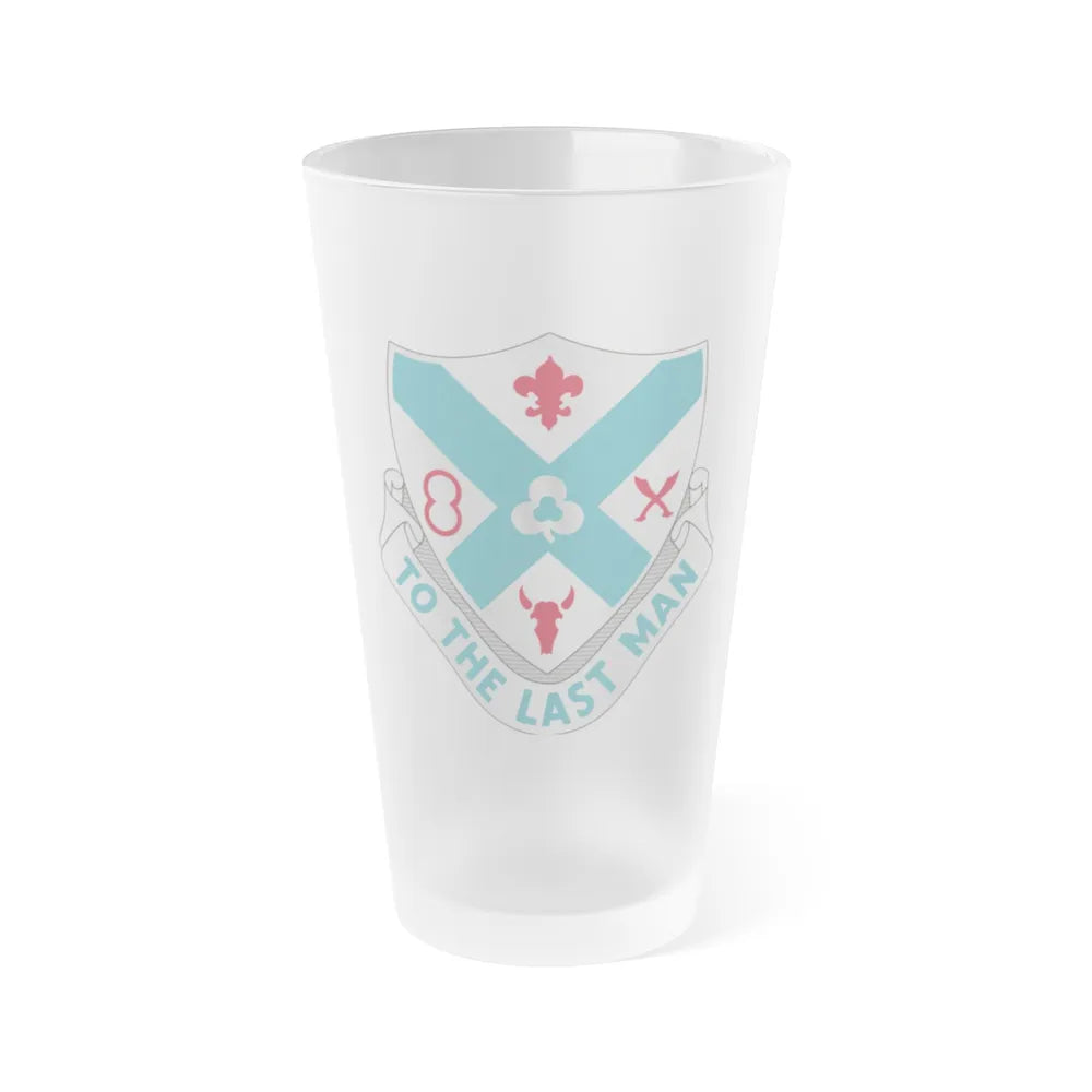 135th Infantry Regiment (U.S. Army) Frosted Pint Glass 16oz-Go Mug Yourself