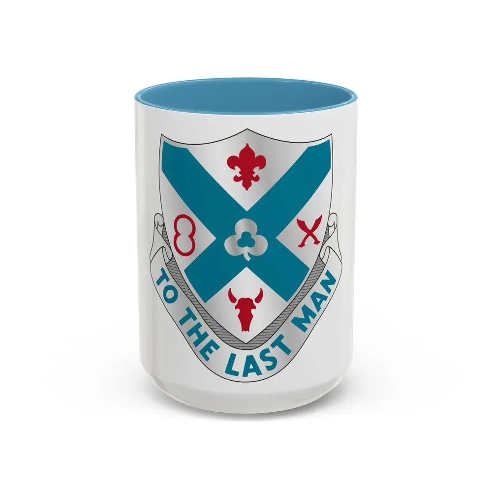 135th Infantry Regiment (U.S. Army) Accent Coffee Mug 15oz Light Blue - Go Mug Yourself