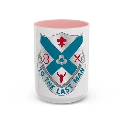 135th Infantry Regiment (U.S. Army) Accent Coffee Mug 15oz Pink - Go Mug Yourself