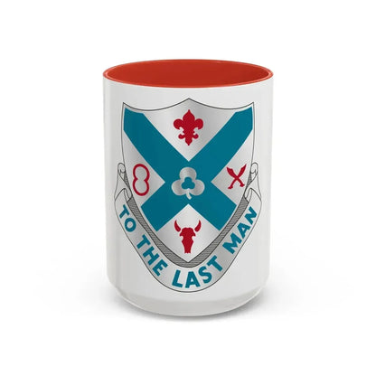 135th Infantry Regiment (U.S. Army) Accent Coffee Mug 15oz Red - Go Mug Yourself