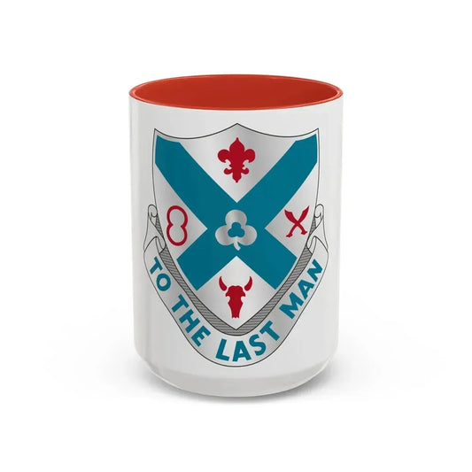 135th Infantry Regiment (U.S. Army) Accent Coffee Mug 15oz Red - Go Mug Yourself