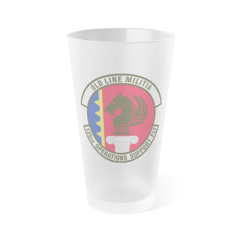 135th Operations Support Flight (U.S. Air Force) Frosted Pint Glass 16oz-16oz-Frosted-Go Mug Yourself