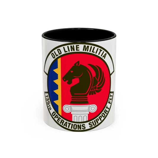 135th Operations Support Flight (U.S. Air Force) Accent Coffee Mug 11oz Black - Go Mug Yourself