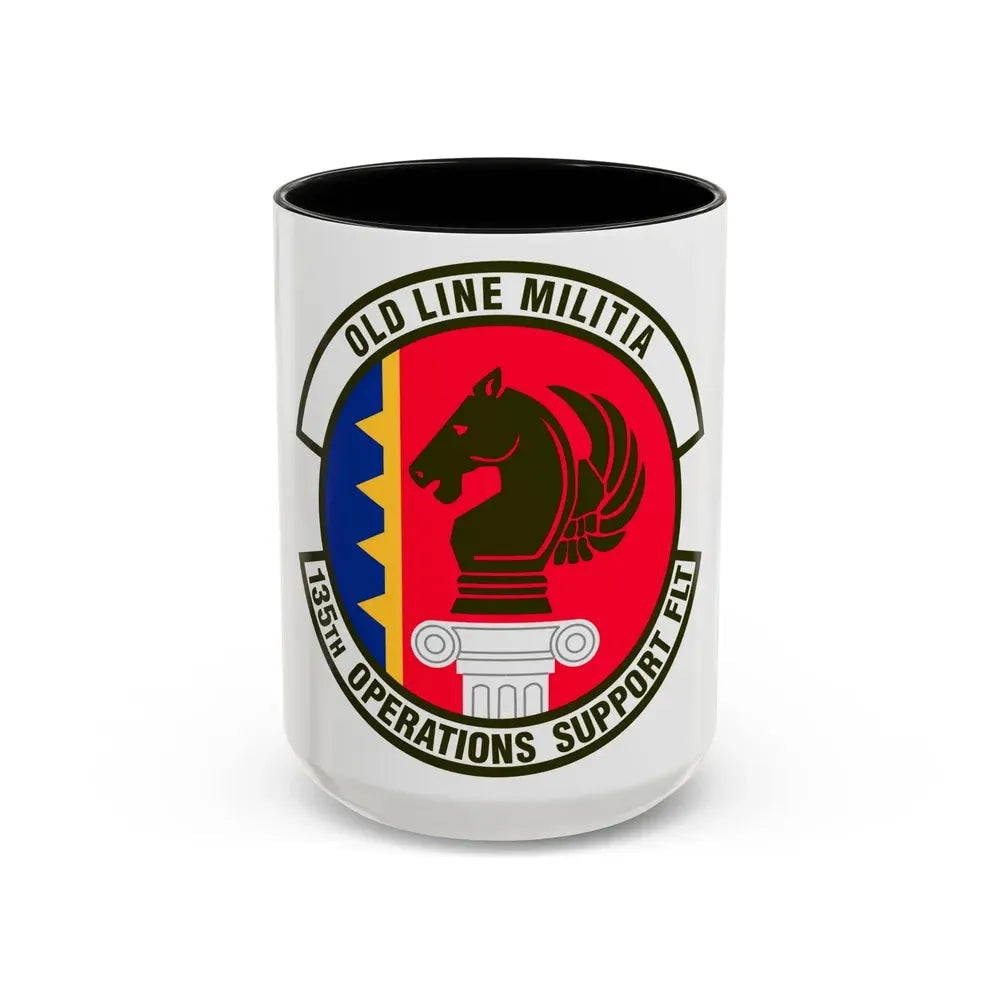 135th Operations Support Flight (U.S. Air Force) Accent Coffee Mug 15oz Black - Go Mug Yourself