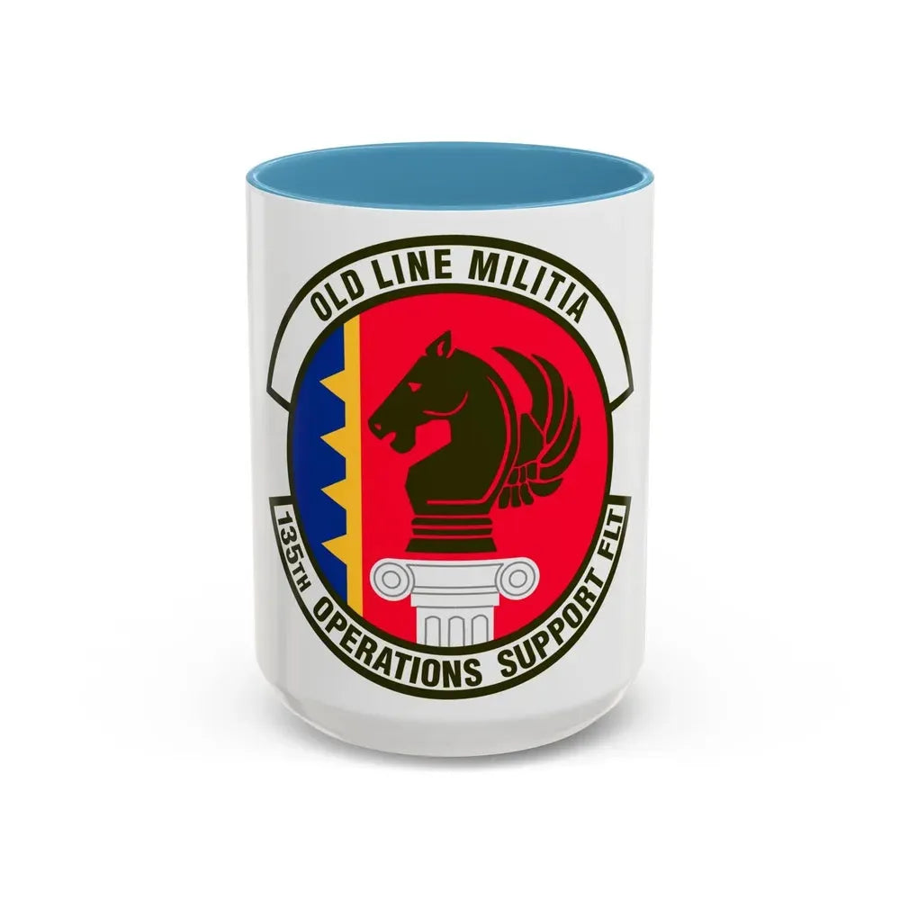 135th Operations Support Flight (U.S. Air Force) Accent Coffee Mug 15oz Light Blue - Go Mug Yourself