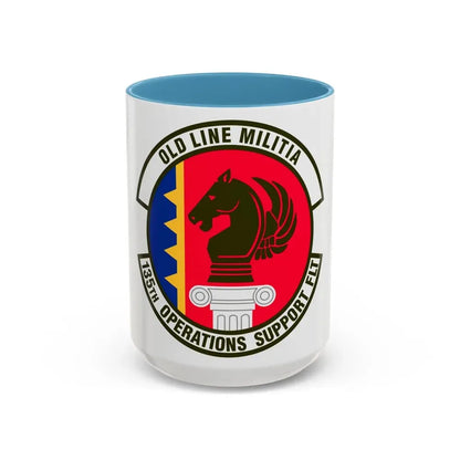 135th Operations Support Flight (U.S. Air Force) Accent Coffee Mug 15oz Light Blue - Go Mug Yourself