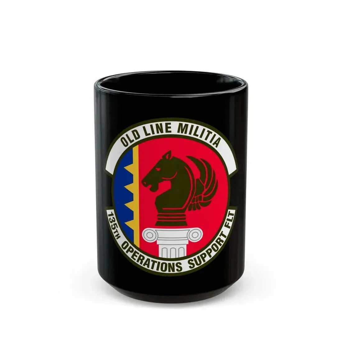 135th Operations Support Flight (U.S. Air Force) Black Coffee Mug 15oz - Go Mug Yourself