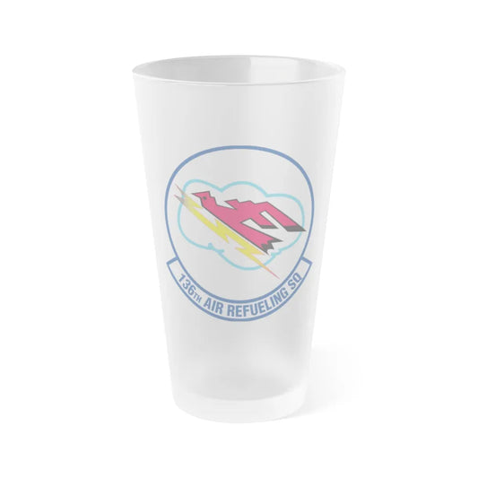 136 Air Refueling Squadron (U.S. Air Force) Frosted Pint Glass 16oz-Go Mug Yourself