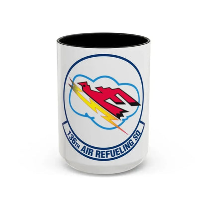 136 Air Refueling Squadron (U.S. Air Force) Accent Coffee Mug 15oz Black - Go Mug Yourself