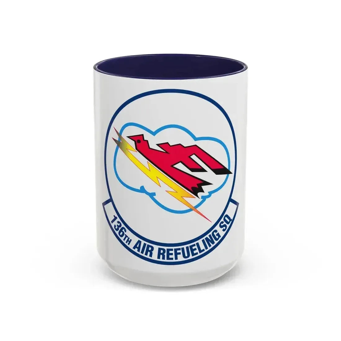 136 Air Refueling Squadron (U.S. Air Force) Accent Coffee Mug 15oz Navy - Go Mug Yourself