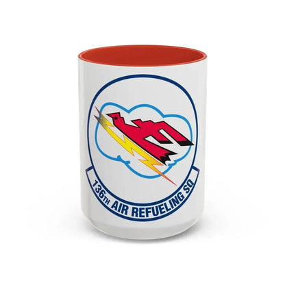136 Air Refueling Squadron (U.S. Air Force) Accent Coffee Mug 15oz Red - Go Mug Yourself