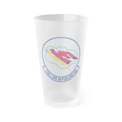 136 Air Refueling Squadron (U.S. Air Force) Frosted Pint Glass 16oz Default Title - Go Mug Yourself