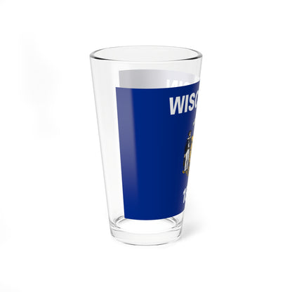 Flag of Wisconsin 3-2 (United States) Pint Glass 16oz