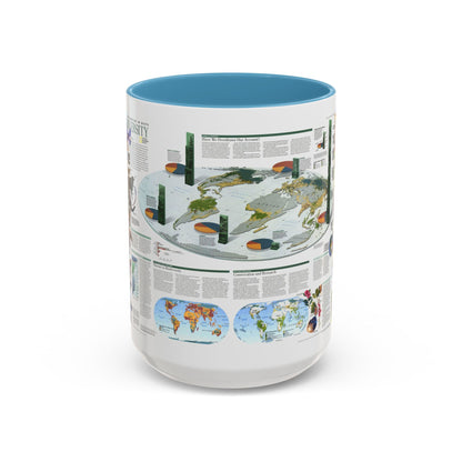 World Map - Biodiversity (1999) (Map) Accent Coffee Mug