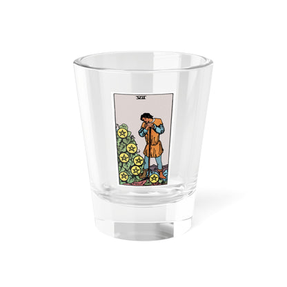 The 7 of Pentacles (Tarot Card) Shot Glass 1.5oz-1.5oz-Go Mug Yourself