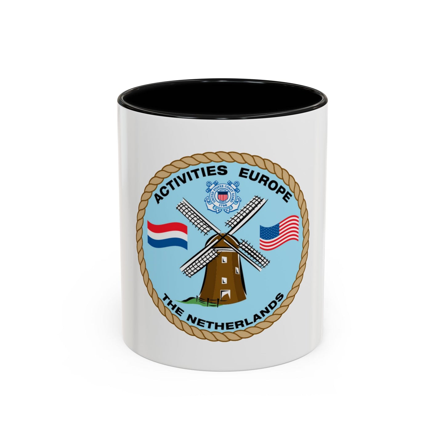 USCG Activities Europe the Netherlands (U.S. Coast Guard) Accent Coffee Mug