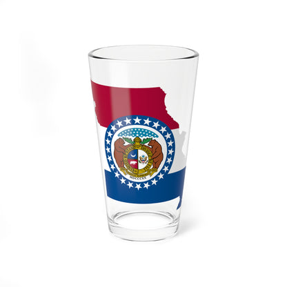 Flag-map of Missouri (United States) Pint Glass 16oz
