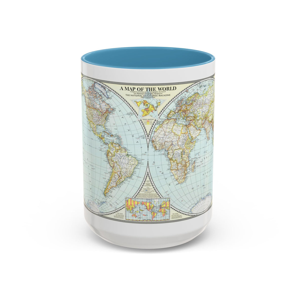 World Map (1941) (Map) Accent Coffee Mug