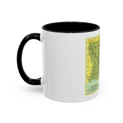 USA - Louisiana (1930) (Map) Accent Coffee Mug