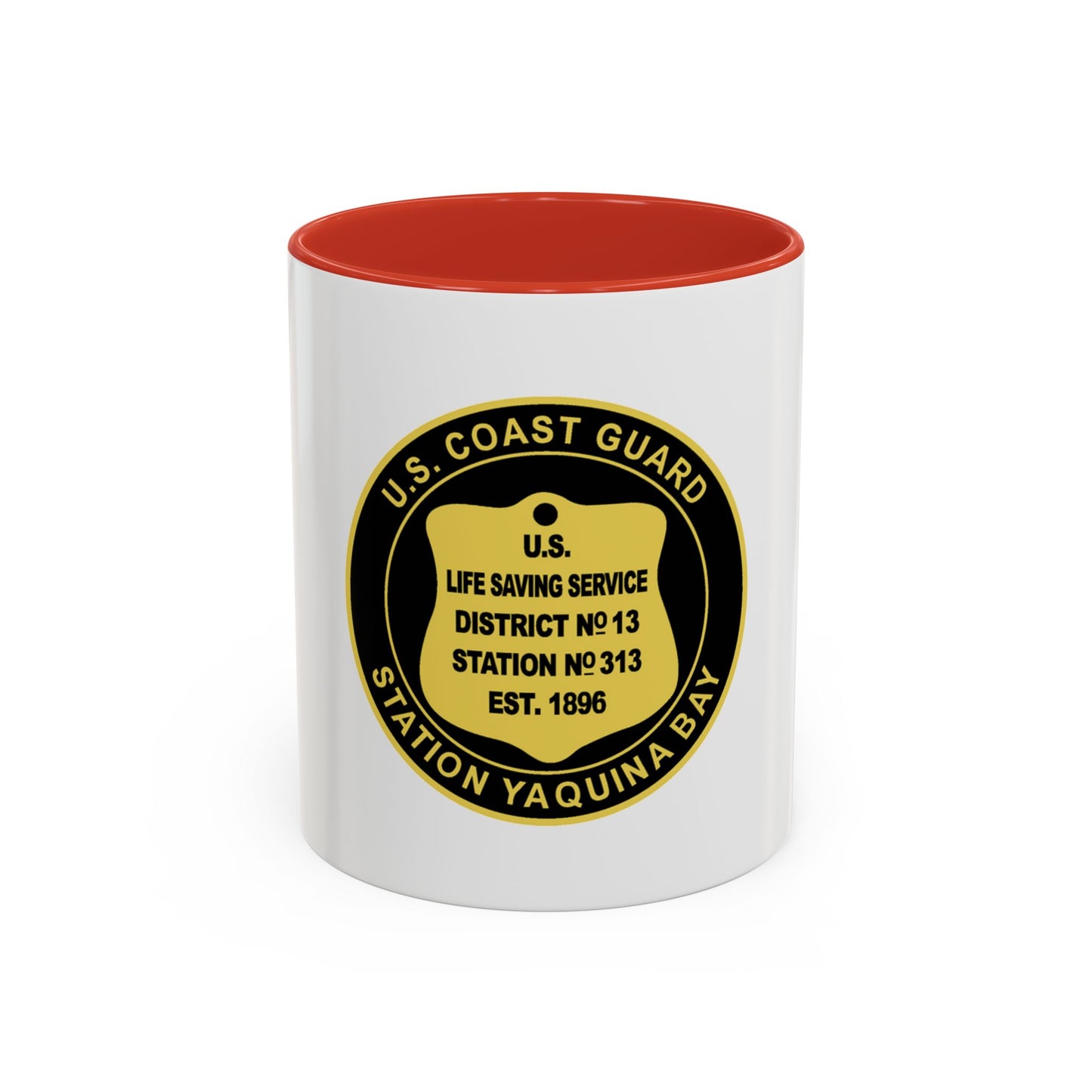 USCG Station Yaquina Bay (U.S. Coast Guard) Accent Coffee Mug