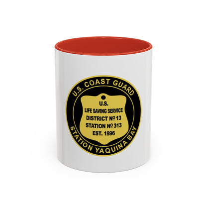 USCG Station Yaquina Bay (U.S. Coast Guard) Accent Coffee Mug