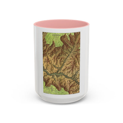 USA - Grand Canyon National Park, Arizona (1978) (Map) Accent Coffee Mug