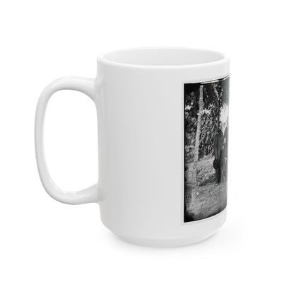 Washington, District Of Columbia. Gen. Jefferson C. Davis And Staff (U.S. Civil War) White Coffee Mug