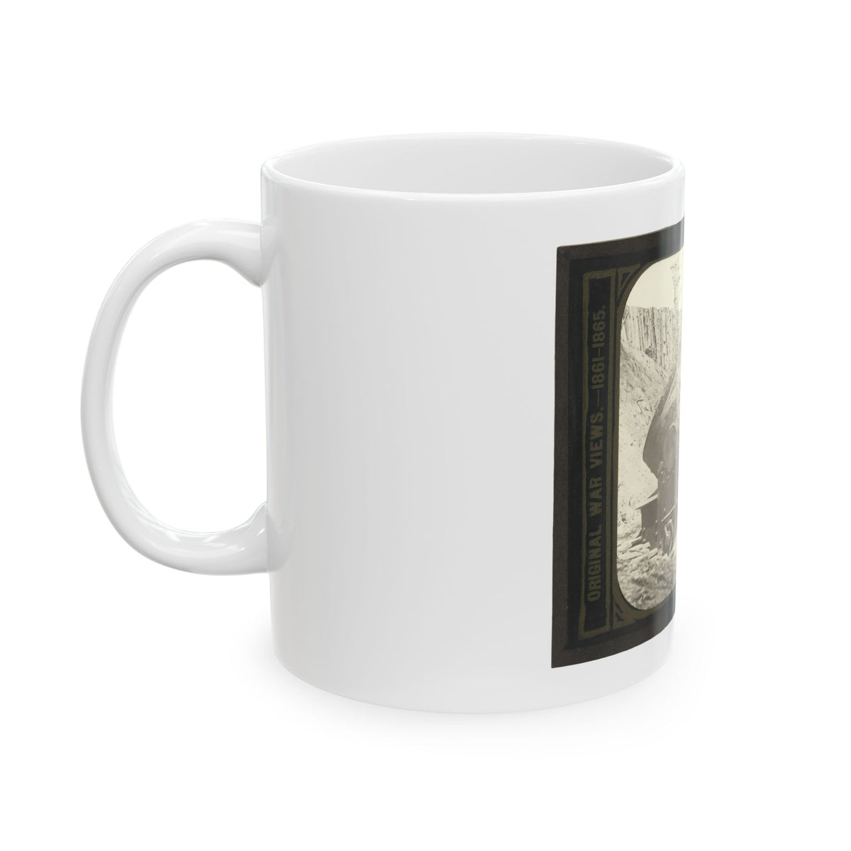 Battery No. 4 Near Yorktown Mounting Ten 13 Inch Mortars Each Weighing 20,000 Pounds. South End (U.S. Civil War) White Coffee Mug