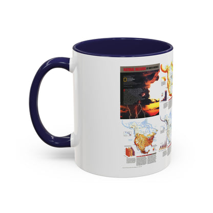 North America - Natural Hazards (1998) (Map) Accent Coffee Mug