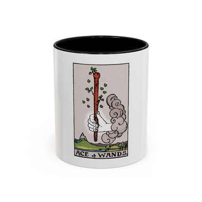 The Ace of Wands (Tarot Card) Accent Coffee Mug