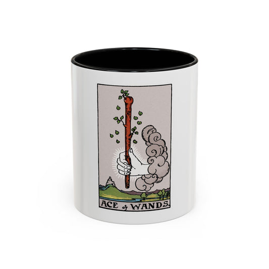 The Ace of Wands (Tarot Card) Accent Coffee Mug