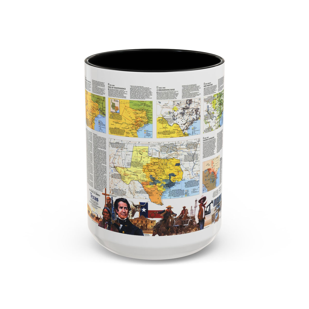 USA - Texas 2 (1986) (Map) Accent Coffee Mug