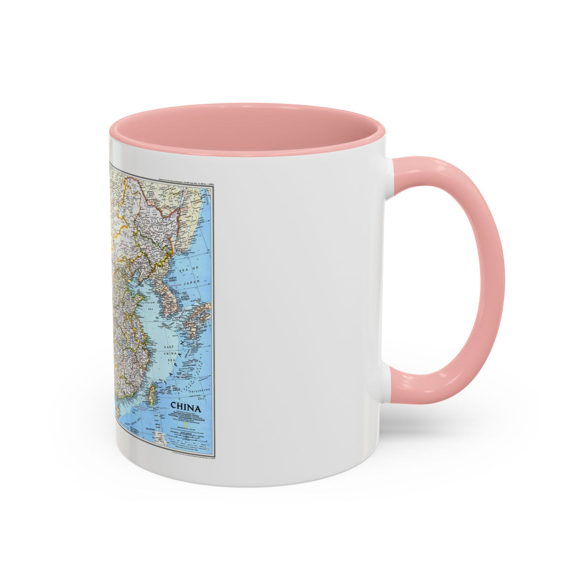 China 1 (1991) (Map) Accent Coffee Mug