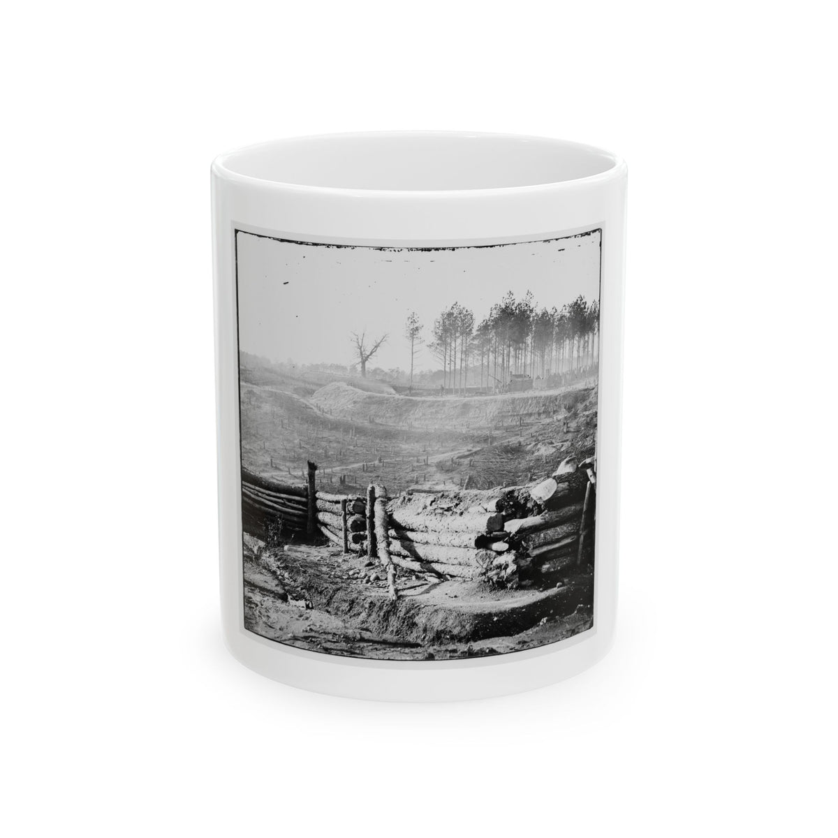 Bermuda Hundred, Va. Federal Earthworks On Left Of The Line, Near Point Of Rocks (U.S. Civil War) White Coffee Mug