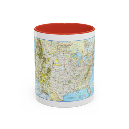 North America - Vacationlands (1966) (Map) Accent Coffee Mug
