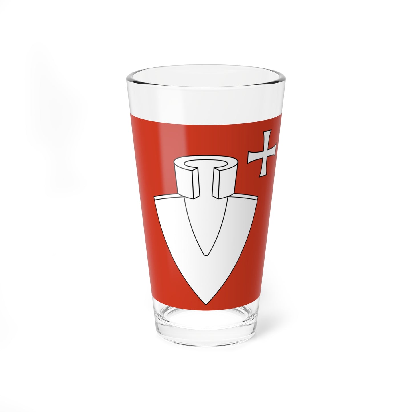 CHE Schwamendingen ZH Flag (Switzerland) Pint Glass 16oz