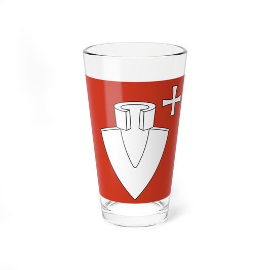 CHE Schwamendingen ZH Flag (Switzerland) Pint Glass 16oz
