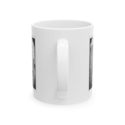 James River, Va. Officers Of The U.S.S. Monitor Grouped By The Turret (U.S. Civil War) White Coffee Mug