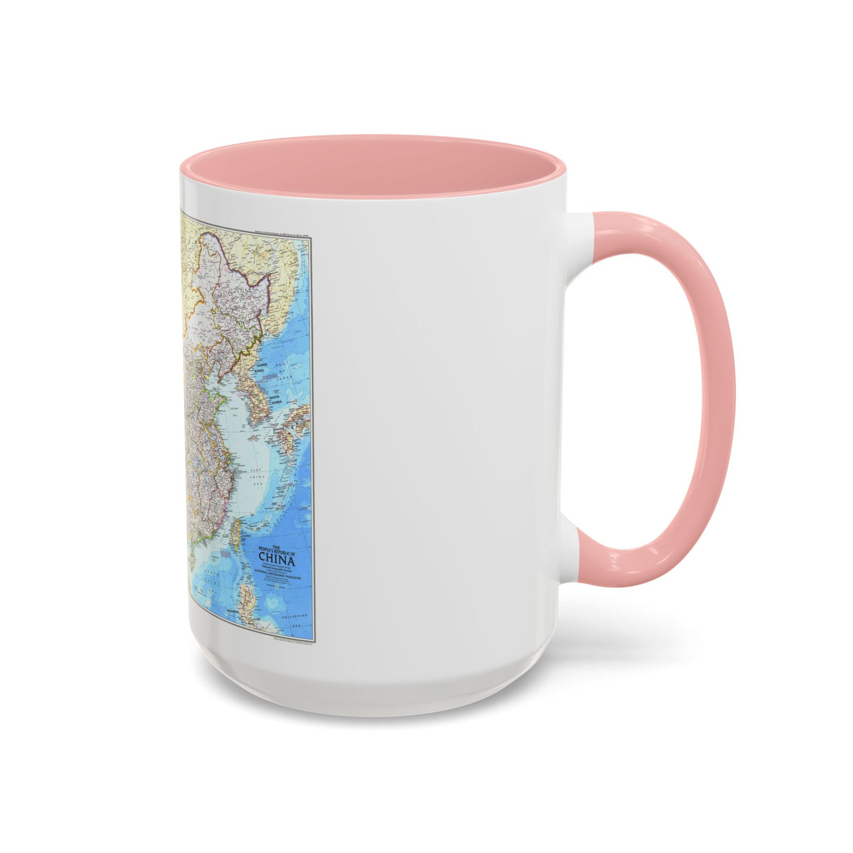 China - The People's Republic (1980) (Map) Accent Coffee Mug