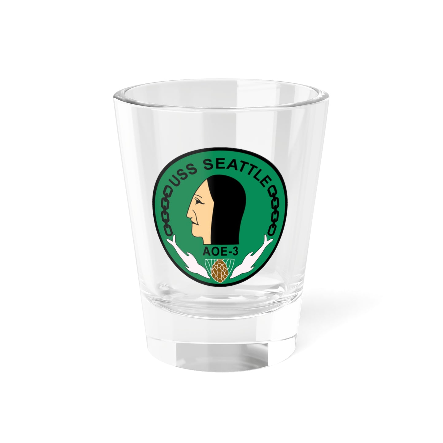 USS Seattle AOE 3 (U.S. Navy) Shot Glass 1.5oz