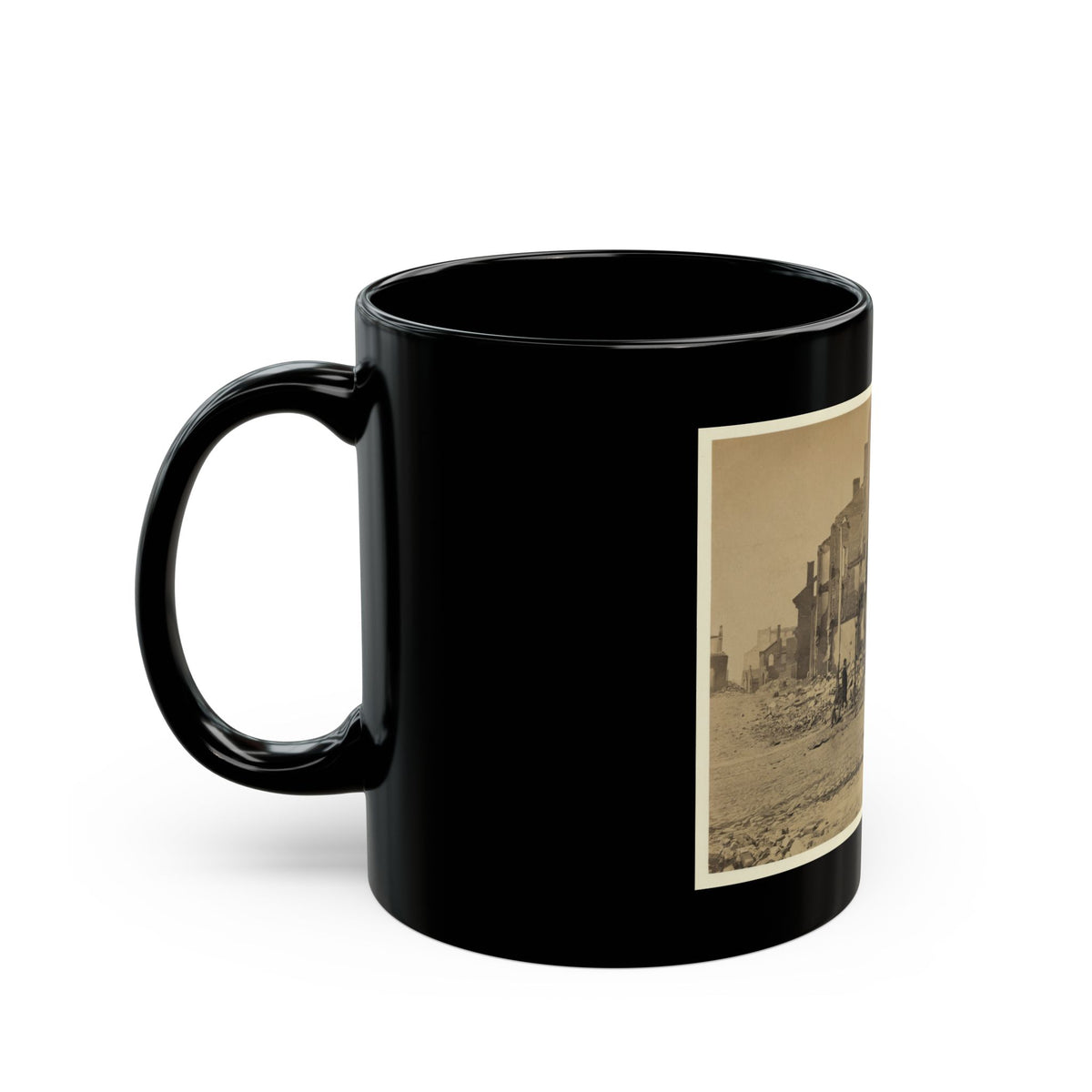 Ruins In Richmond, Va. (U.S. Civil War) Black Coffee Mug